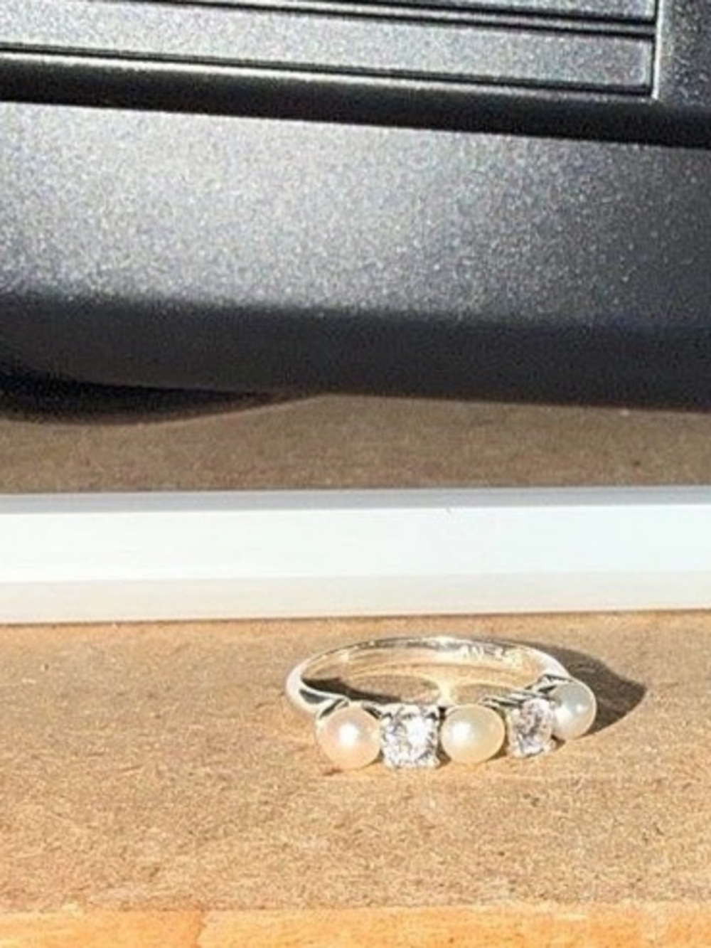 Sterling silver 926Pearl Ring size 6